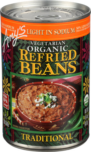 Amy's - Vegetarian Organic Light in Sodium Refried Beans, 15.4oz