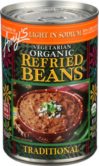 Amy's - Vegetarian Organic Light in Sodium Refried Beans, 15.4oz