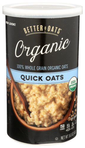 Better Oats - Organic Cereal Quick Oats, 16 Oz - Pack of 12