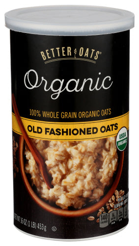 Better Oats - Organic Cereal Old Fashioned Oats, 16 Oz - Pack of 12