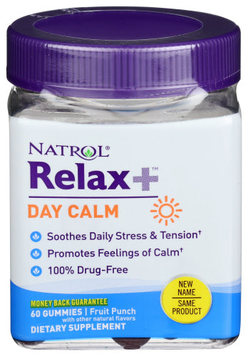 Natrol - Day Calm Mood & Stress Gummies - Fruit Punch , 60 Count