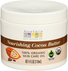 Aura Cacia - Organic Cocoa Butter, 4 Oz | Pack of 3