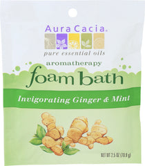 Aura Cacia - Foam Bath Invigorating Ginger and Mint, 2.5 Oz | Pack of 6