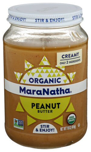 MaraNatha - Organic Peanut Butter Creamy, 16 oz  | Pack of 6