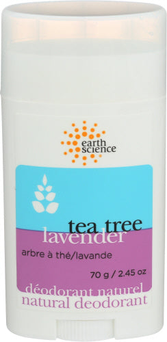 Earth Science - Natural Deodorant Tea Tree and Lavender, 2.45  Oz | Pack of 3