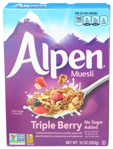 ALPEN - Triple Berry Cereal,  10 Oz | Pack of 12