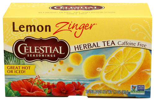 Celestial Seasonings - Lemon Zinger Herbal Tea, 20 Count - Pack of 6