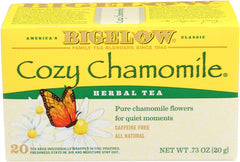 Bigelow - Cozy Chamomile Herbal Tea Bags, 20ct, 0.73 OZ. | Pack of 6