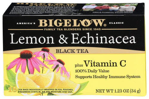 Bigelow - Lemon & Echinacea Black Tea Plus Vitamin  , 1.23 OZ | Pack of 6