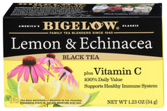 Bigelow - Lemon & Echinacea Black Tea Plus Vitamin  , 1.23 OZ | Pack of 6