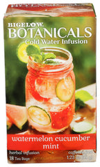 Bigelow - Botanicals Cold Water Infusion Caffeine Free Herbal Tea Watermelon Cucumber Mint 18 Tea Bags  | Pack of 6