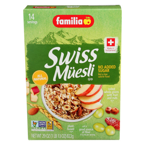 Familia Swiss - Muesli Cereal, No Added Sugar, 29 Oz | Pack of 6