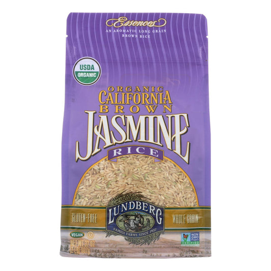 Lundberg - Organic California Brown Jasmine Rice, 2 lbs | Pack of 6