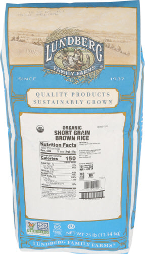 Lundberg - Organic Short Grain Brown Rice, 25 Lb