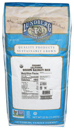 Lundberg - Family Farms Organic Rice - Brown Basmati, 25 LB