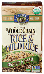 Lundberg - Organic Whole Grain Rice & Wild Rice Garlic & Basil, 6 Oz | Pack of 6