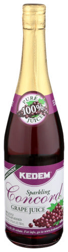 Kedem - Concord Grape Sparkling Juice, 25.4 Oz | Pack of 12
