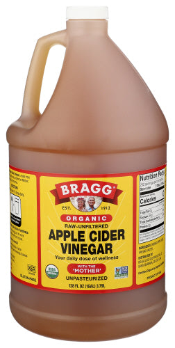 BRAGG - Raw Organic Apple Cider Vinegar with the Mother, (1 Gallon) | Pack of 4