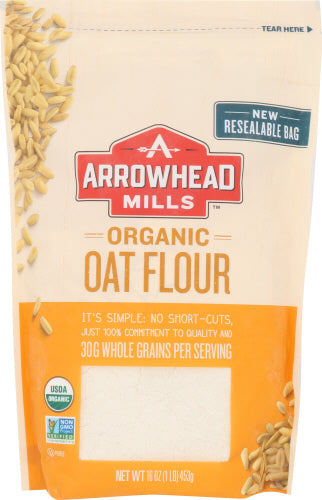 Arrowhead Mills - Organic Oat Flour, 16 Oz | Pack of 6