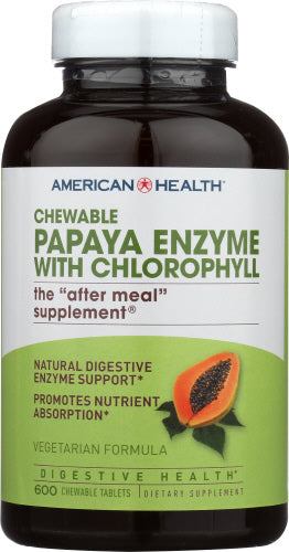 American Health - Papaya Enzyme with Chlorophyll, 600ct