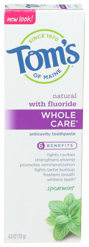 Tom's of Maine - Whole Care Toothpaste Spearmint 4-oz