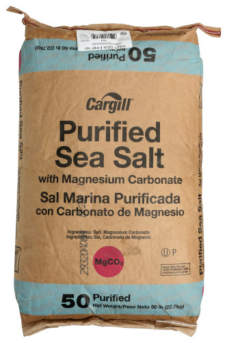 BULK SALT SALT SEA FINE 50, 50 LB