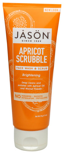 Jason - Face Wash & Scrub Brightening Apricot Scrubble, 4 Oz