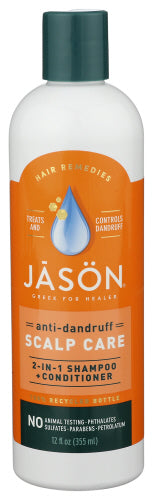 Jason - Dandruff Relief Treatment 2 in 1 Shampoo + Conditioner, 12 Fl. Oz