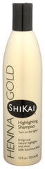 Shikai - Henna Gold Highlighting Shampoo, 12 Fl Oz | Pack of 3