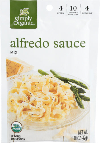 Simply Organic - Alfredo Sauce Mix, Certified Organic, Gluten Free, 1.48 oz | Pack of 12