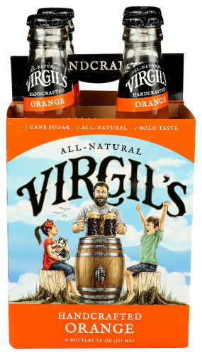 Virgil'S - Rootbeer Cream Soda - Orange Cream, 4/12 Fl Oz | Pack of 6