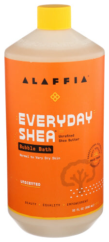 Alaffia - Everyday Shea Bubble Bath, Unscented, 32 Oz