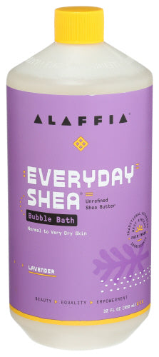 Alaffia - Everyday Shea Bubble Bath, Lavender, 32 Oz