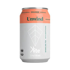 Kite Sparkling Tea - Unwind - Ashwagandha Orange, 355ml
 | Pack of 12