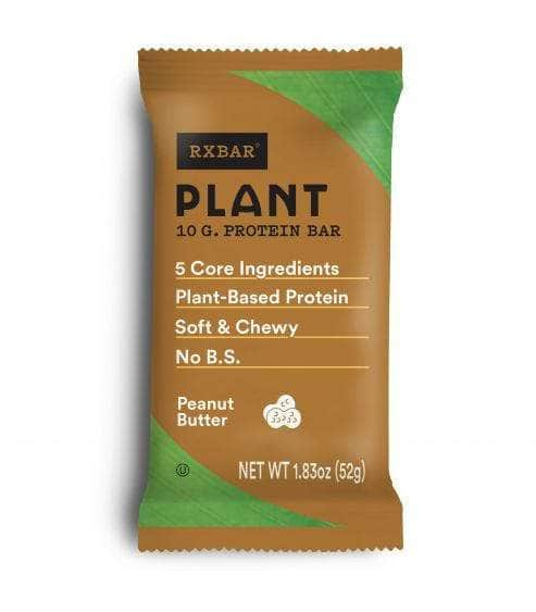 Rxbar - Peanut Butter Plant Based Protein Bars, 1.83 oz | Pack of 12