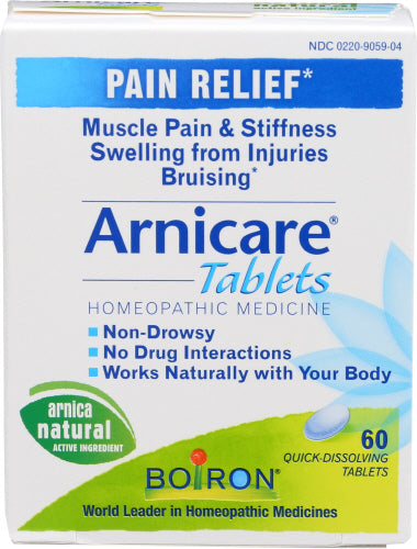 Boiron - Arnicare Homeopathic Medicine for Pain Relief, 60 Tablets | Pack of 6