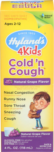 Hyland's - 4 Kids Cold & Cough Daytime Syrup - Grape, 4 Fl Oz