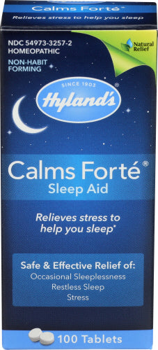 Hylands - Homeopathic Calms Forte Sleep Aid Tablets, 100 Count | Pack of 3