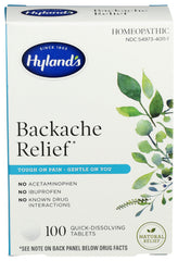 Hyland's - Backache Relief , 100 Tablets