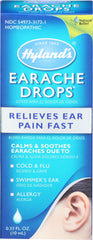 Hyland's - Earache Drops Natural Relief of Earaches Adults and Children, 0.33 Oz | Pack of 3