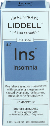 Liddell - Homeopathic Insomnia, 1 Fl Oz