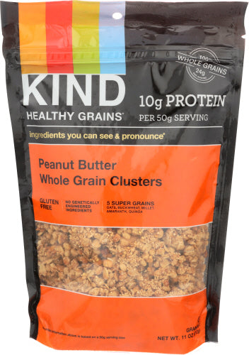 KIND Healthy Grains - Protein Peanut Butter Whole Grain Clusters, 11 Oz | Pack of 6