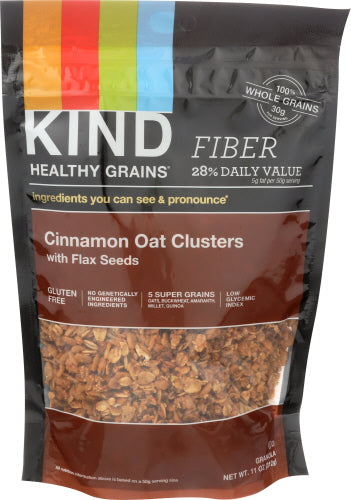 KIND Healthy Grains - Cinnamon Oat Cluster with Flax, 11  Oz | Pack of 6