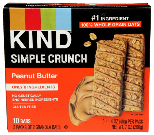 Kind - Simple Crunch Peanut Butter Bars, 8.4 Oz | Pack of 8