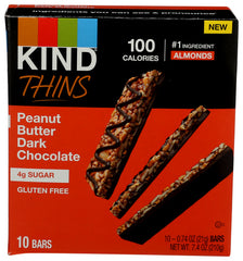 KIND - Thins Peanut Butter Dark Chocolate , 7.4oz | Pack of 6