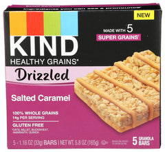 KIND - Salted Caramel Drizzled Bar , 5.8 Oz | Pack of 8