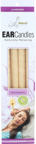 Wally -  Ear Candles Lavender Paraffin , 4 PC