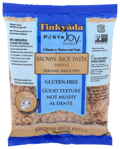 TINKYADA - PASTA BROWN RICE SHELLS, 16 OZ