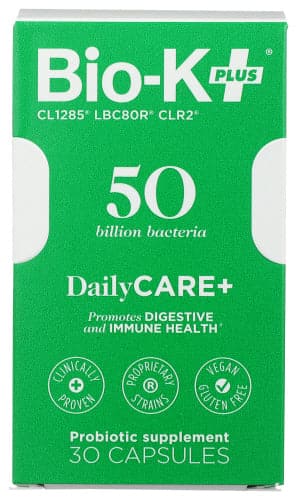 Bio-K Plus - Daily Care Plus Probiotic Supplement Capsules - 30 Capules