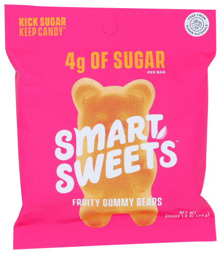 SmartSweets - Fruity Gummy Bears, Soft and Chewy Candy, 1.8oz | Pack of 12